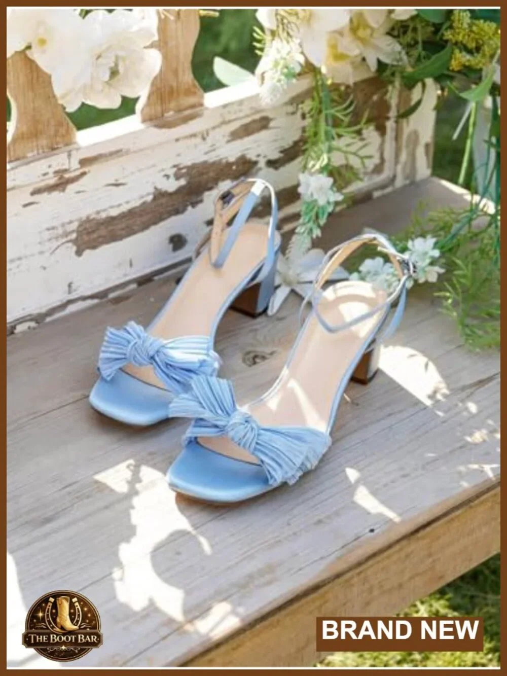 Satin Bow Heeled Sandals Open Toe Ankle Strap Low Block Heel Wedding Dressy